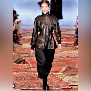 Y3 Adidas Hourglass Leather Jacket